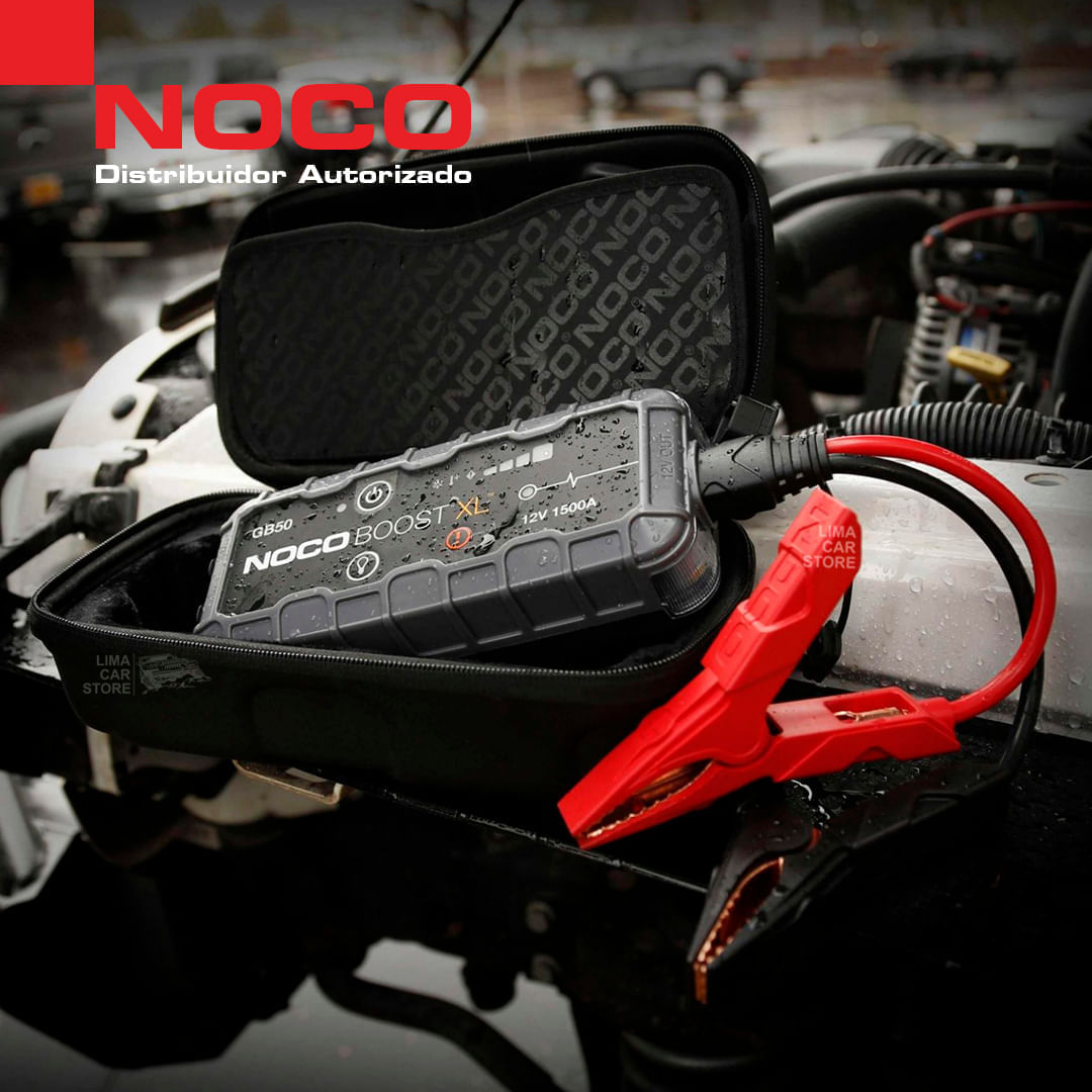 Imagen 2 del producto Arrancador de batería Noco Boost GB50, 12 V, 1500 A, gasolina hasta 7 L y diésel hasta 4.5 L, powerbank y linterna LED