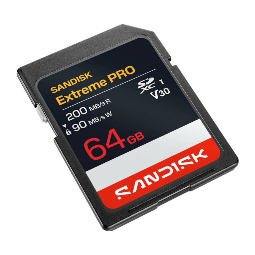 Imagen 2 del producto Tarjeta SD SanDisk Extreme PRO 64GB, UHS-I, Clase 10, U3 V30, hasta 200 MB/s lectura