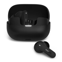 Audífonos Philips TAT3000BK TWS bluetooth 6.0, cancelación de ruido ANC, hasta 48 horas con estuche, negro