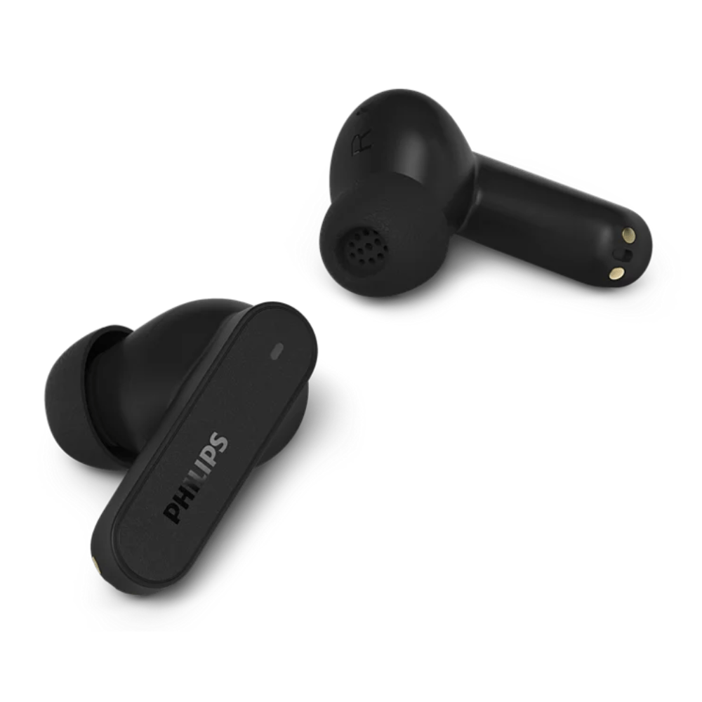 Imagen 2 del producto Audífonos Philips TAT3000BK TWS bluetooth 6.0, cancelación de ruido ANC, hasta 48 horas con estuche, negro
