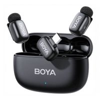 Micrófono inalámbrico Boya Mini 2, USB Tipo-C, de solapa, hasta 6 horas, negro