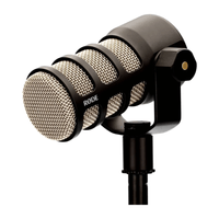 Micrófono dinámico Rode PodMic para podcast, patrón cardioide, conexión XLR de 3 pines, filtro antipop interno, negro