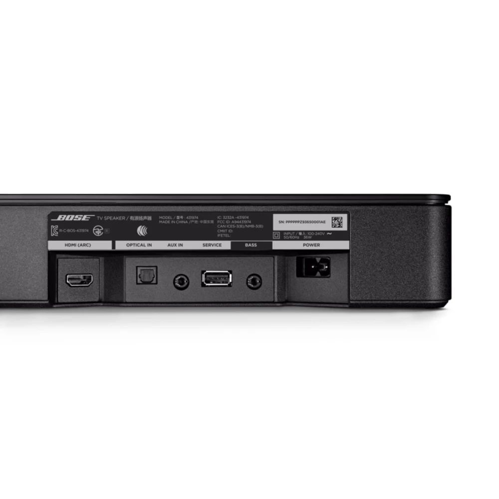 Imagen 2 del producto Barra de sonido Bose TV Speaker bluetooth 4.2, 36 W, 2.0 canales, Dolby Digital, modo diálogo, negro