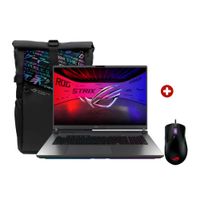 Laptop gamer Asus ROG STRIX G18 18"", Intel Core Ultra 9 275HX, 1TB SSD, 16GB RAM, RTX 5070, Windows 11 Home, eclipse gray + Mochila + Mouse