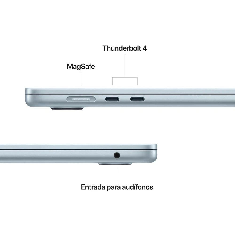 Imagen 2 del producto MacBook Air 15.3"", chip M5, 512GB SSD, 16GB RAM, macOS, sky blue