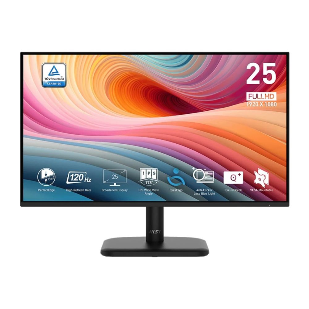 Monitor plano MSI Pro MP251L E2 24.5"", IPS, Full HD, 120 Hz, 1 ms MPRT, HDMI 1.4b, negro