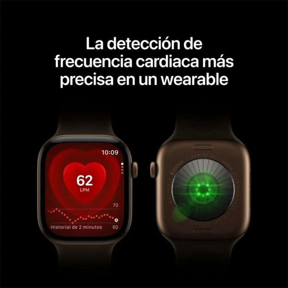 Imagen 2 del producto Apple Watch Series 12 GPS 46mm, 64GB, caja de aluminio, correa deportiva M/L, black
