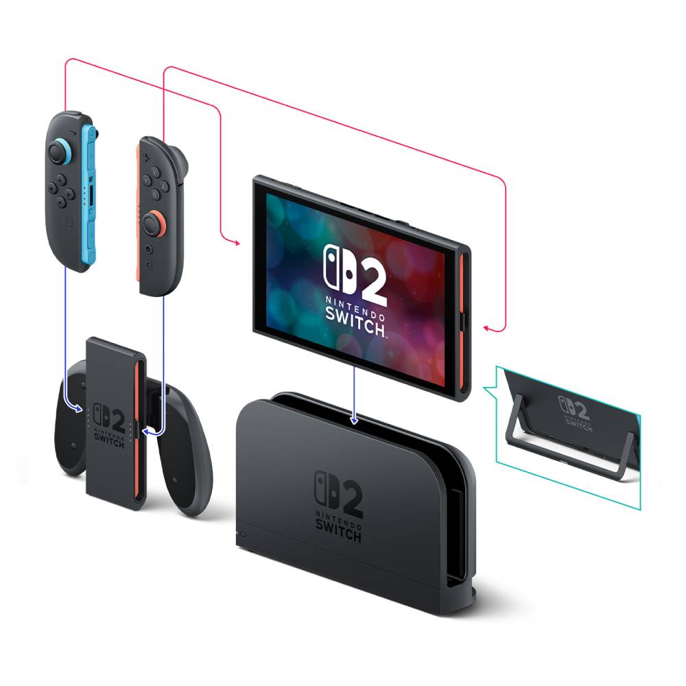 Imagen 2 del producto Consola Nintendo Switch 2 256GB, pantalla 7.9"", Joy-Con 2, negro + Mario Kart World Bundle Digital