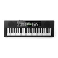Órgano electrónico Donner EC3150, 61 teclas sensibles, 300 tonos, 300 ritmos, entrada de micrófono, pantalla LED, negro