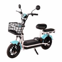 Bicimoto eléctrica Motare Happy 350 W, autonomía de 25 a 35 km, batería de grafeno extraíble, azul