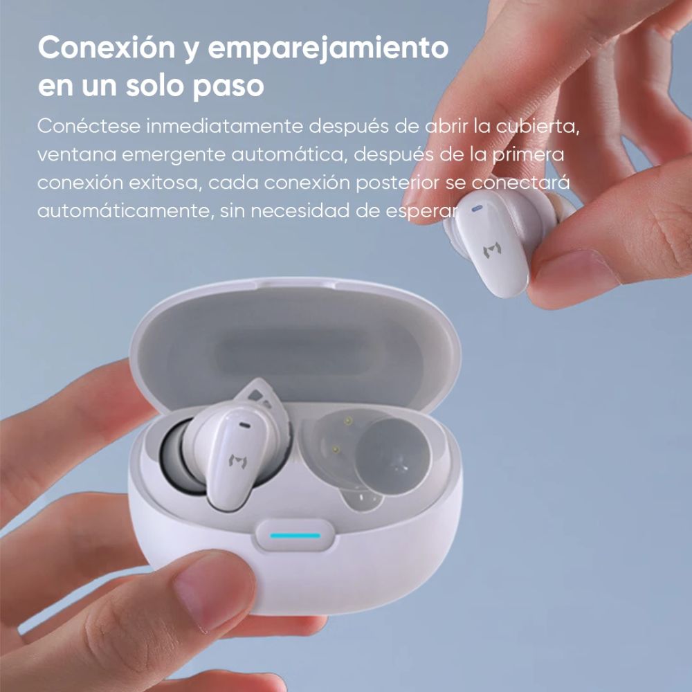 Imagen 2 del producto Audífonos Miccell BH105 in ear TWS bluetooth 5.4, controles táctiles, hasta 8 horas, negro