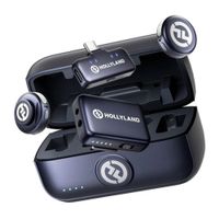 Micrófono inalámbrico Hollyland Lark M3 Combo 2TX + 2RX de clip, para cámaras y celulares, azul