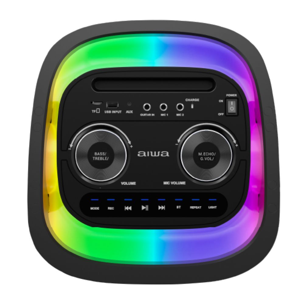 Imagen 2 del producto Parlante de torre Aiwa AWPOH5D bluetooth 5.0, 80 W RMS, TWS, hasta 6 horas, luces LED, negro