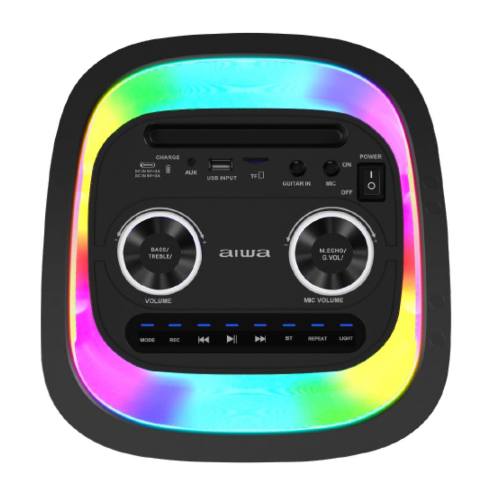 Imagen 2 del producto Parlante de torre Aiwa AWPOH4D bluetooth 5.0, 60 W RMS, TWS, hasta 6 horas, luces LED, negro