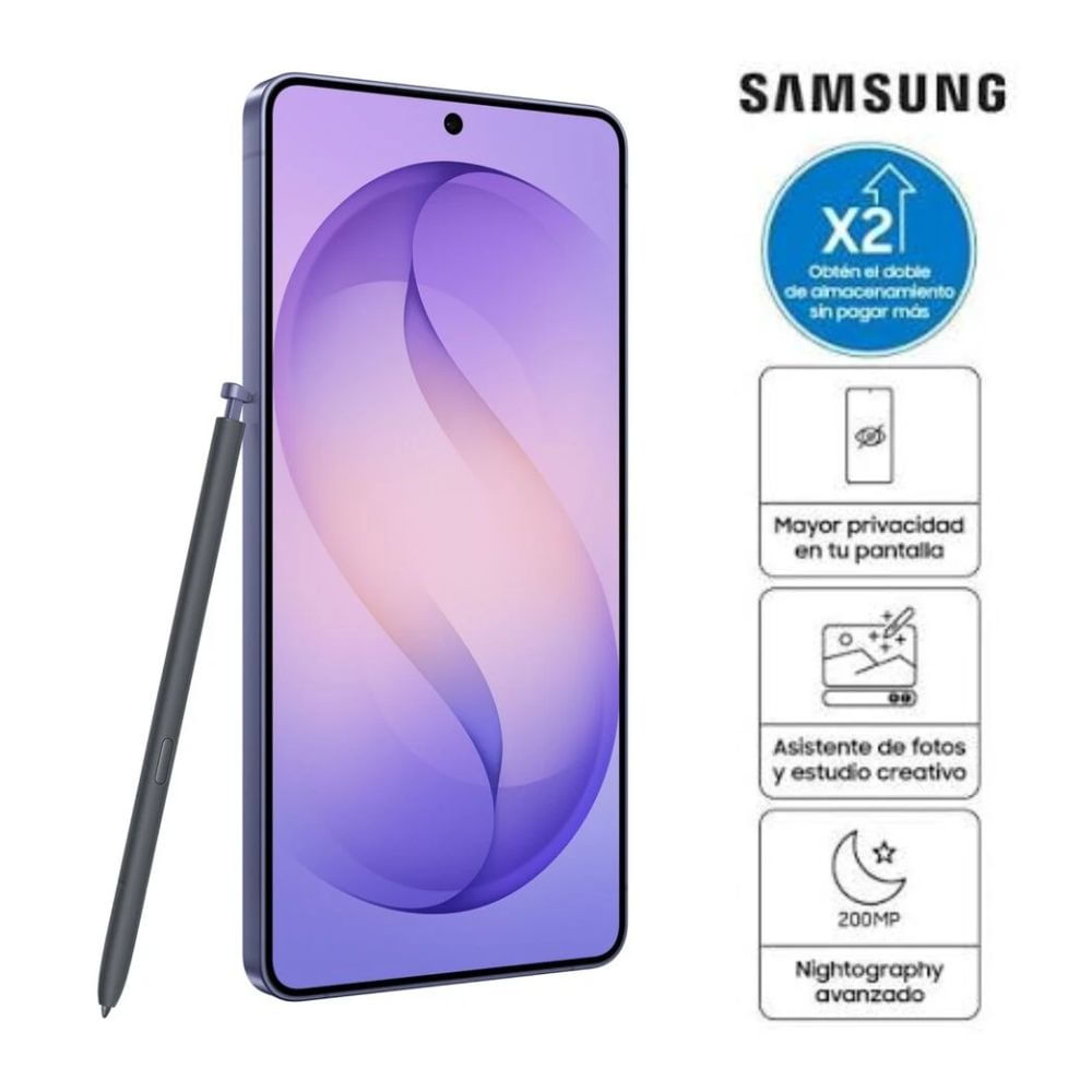 Imagen 2 del producto Celular Samsung Galaxy S26 Ultra 5G, 512 GB, 12 GB RAM, S Pen integrado, pantalla Dynamic AMOLED 2X 6.9"", titanium violet